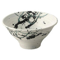 金正陶器 粉引墨吹7.0反丼 28-317-068-mi 1個（直送品）