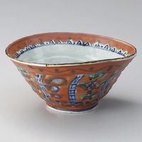 金正陶器 赤絵間取草花6.5変型丼 28-318-018-yu 1個（直送品）