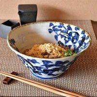 金正陶器 呉須タコ唐草 7.0変形丼 28-318-068-ka 1個（直送品）