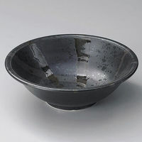 金正陶器 しののめ 黒 円8.0鉢 28-317-188-yu 1セット(3個)（直送品）