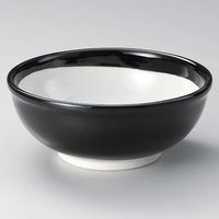 金正陶器 黒釉中白7.0ボール 28-319-228-ta 1セット(3個)（直送品）