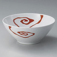 金正陶器 白釉赤雲竜21cm大丼 28-319-218-ho 1個（直送品）