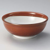 金正陶器 赤釉中白7.0ボール 28-319-268-ta 1セット(3個)（直送品）