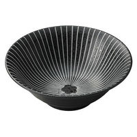 金正陶器 KONOMI 黒 7.0反和丼 28-320-158-yu 1セット(6個)（直送品）