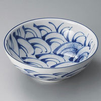 金正陶器 波紋紺吹多用丼 28-320-178-to 1セット(6個)（直送品）