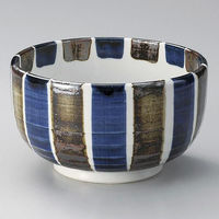 金正陶器 錆呉須太十草厚口6.0丼 28-321-018-te 1個（直送品）