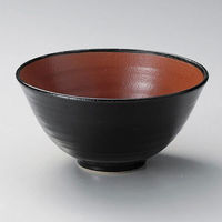 金正陶器 赤と黒京深反6.5丼 28-321-198-te 1個（直送品）