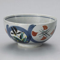 金正陶器 赤益子丸紋5.5京丼 28-321-248-te 1個（直送品）