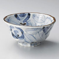 金正陶器 藍草花変型5.5丼 28-321-328-yu 1個（直送品）