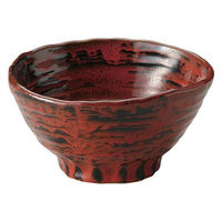 金正陶器 赤柚子 三ッ押6.5丼 28-322-198-to 1個（直送品）