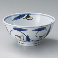 金正陶器 錆草花6.3種丼 28-324-108-yu 1個（直送品）