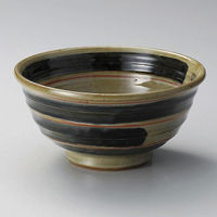 金正陶器 唐津呉須刷毛5.5深丼 28-324-298-yu 1セット(3個)（直送品）