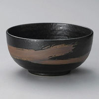 金正陶器 イブシ天目5.0丼 28-326-098-te 1セット(6個)（直送品）