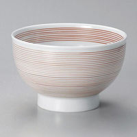 金正陶器 赤千筋高台5.2鉢 28-328-078-ro 1個（直送品）