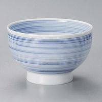 金正陶器 紺千筋高台5.2鉢 28-328-128-ro 1個（直送品）