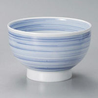 金正陶器 紺千筋高台5.5鉢 28-328-118-ro 1個（直送品）