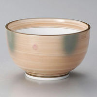 金正陶器 オレンジ巻グリーン吹夏目4.5丼 28-329-078-tu 1個（直送品）