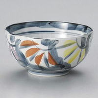 金正陶器 三色菊4.5深ボール 28-329-318-te 1セット(3個)（直送品）