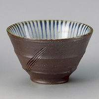 金正陶器 南蛮呉須十草5.0深丼 28-330-018-yu 1個（直送品）