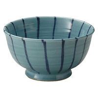 金正陶器 トルコ青十草5.8高台丼 28-330-188-te 1個（直送品）