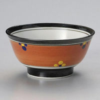 金正陶器 赤巻小花5.5深口丼 28-331-018-te 1個（直送品）