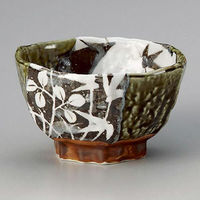 金正陶器 織部草花50六角丼 28-331-188-mi 1個（直送品）