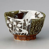 金正陶器 織部草花45六角丼 28-331-208-mi 1セット(3個)（直送品）