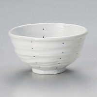 金正陶器 藍 ドット変型4.2丼 28-331-388-yu 1セット(3個)（直送品）