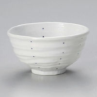 金正陶器 藍 ドット変型4.5丼 28-331-378-yu 1セット(3個)（直送品）