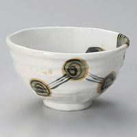 金正陶器 白志野織部水玉変形中鉢 28-332-178-o 1セット(3個)（直送品）