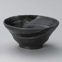 金正陶器 黒結晶緑流17cmたもり鉢 28-333-358-a 1セット(3個)（直送品）