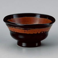 金正陶器 柚子黒赤ハケ5.5丼 28-334-238-to 1セット(3個)（直送品）