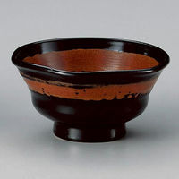 金正陶器 柚子黒赤ハケ4.5丼 28-334-248-to 1セット(6個)（直送品）