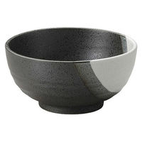 金正陶器 天目塗り分け4.5丼 28-335-398-a 1セット(6個)（直送品）