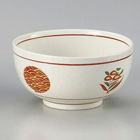 金正陶器 赤絵波丸紋お好丼 (大) 28-336-038-ho 1セット(6個)（直送品）