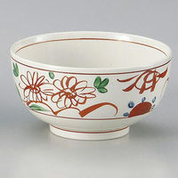 金正陶器 粉引釉古代赤絵お好み丼 小 28-335-188-ya 1セット(6個)（直送品）