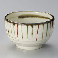 金正陶器 錆三色十草4.1ロクロ目丼 28-335-158-o 1セット(6個)（直送品）