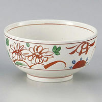 金正陶器 粉引釉古代赤絵お好み丼 大 28-335-178-ya 1セット(3個)（直送品）