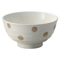 金正陶器 白結晶ドット5.5多用丼 28-337-068-ki 1セット(6個)（直送品）