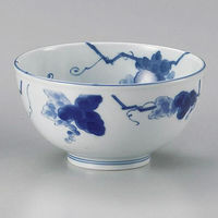 金正陶器 藍染ぶどう軽量丼 大 28-337-248-ya 1セット(6個)（直送品）