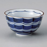 金正陶器 縞波ぶっかけ丼 28-337-078-ka 1セット(6個)（直送品）