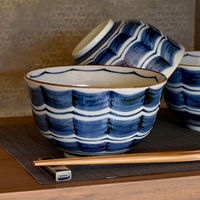 金正陶器 縞波ぶっかけ丼小丼 28-337-088-ka 1セット(10個)（直送品）