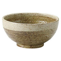 金正陶器 フチ粉引 砂目5.0丸丼 28-338-198-wa51 1セット(6個)（直送品）