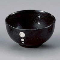 金正陶器 ドット黒お好丼大 28-337-308-ya 1セット(6個)（直送品）