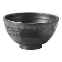 金正陶器 黒御影 外黒刷毛5.5面取丼 28-338-018-wa51 1セット(3個)（直送品）