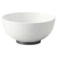 金正陶器 白玉粉引 ハマ錆巻砂目5.8丸丼 28-338-128-wa51 1セット(3個)（直送品）