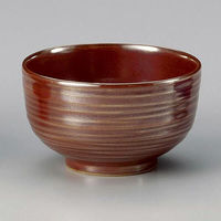 金正陶器 紅結晶3.0丼 28-340-158-ro 1セット(6個)（直送品）