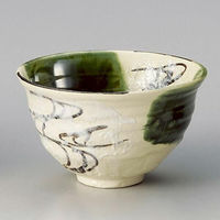 金正陶器 織部流水5.0丼 28-339-258-yu 1個（直送品）