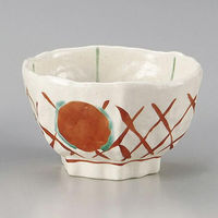 金正陶器 朱丸紋六角丼 28-339-298-mi 1個（直送品）