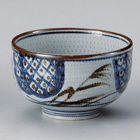 金正陶器 間取ススキ5.0丼 28-341-218-o 1セット(3個)（直送品）